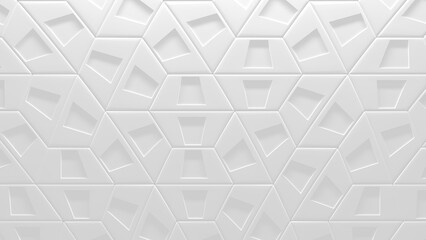 White Futuristic Tiled Background (3d illustration)