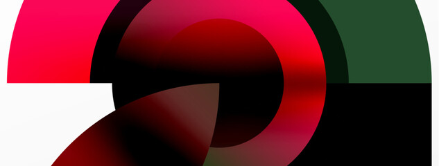 Obraz premium Circle geometric abstract vector background