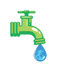 water day faucet drop