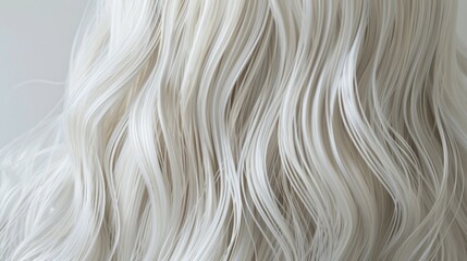 A close-up view capturing the luxurious waves and texture of lush blonde hair, evoking the essence of style and elegance. - obrazy, fototapety, plakaty