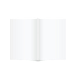 Blank flying cover of magazine, book, booklet, brochure mock up. Vector