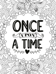 Motivational Quotes Coloring Book Pages Motivational Quotes for  Relaxation and Stress Relief on Flowers Patterns
