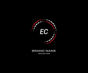 EC letter logo design. EC creative initiDGals letter logo concept. EC icon design. EC