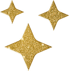 Noble Gold Star Glitter Illustrations
