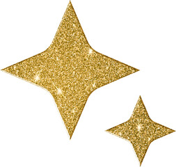 Fototapeta na wymiar Luxury Gold Star Confetti 