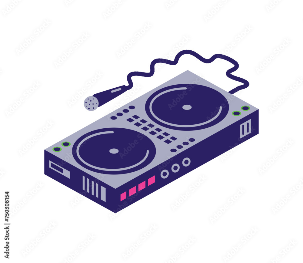 Sticker dj turntable sound