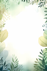 Leaves Baground with Watercolor concept design
