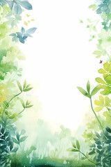 Leaves Baground with Watercolor concept design