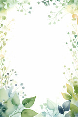 Leaves Baground with Watercolor concept design