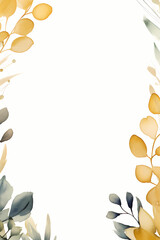 Leaves Baground with Watercolor concept design
