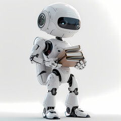 3D Robot bring Book 