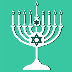 symbolic candlestick at a Jewish festival