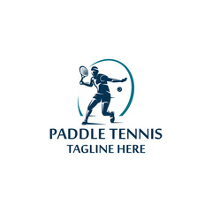 paddle tennis racket and ball vector