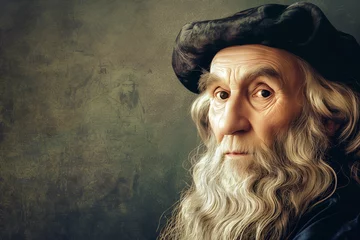 Fotobehang Leonardo da Vinci Portrait © Nurple Art
