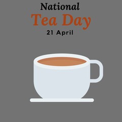national tea day vector illustration. tea day illustration. April 21. Important day