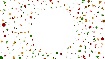 Reggae Rhythm: Celebrate life's vibrancy with this 3D explosion of red, yellow, and green confetti, reminiscent of reggae music's joyful spirit.