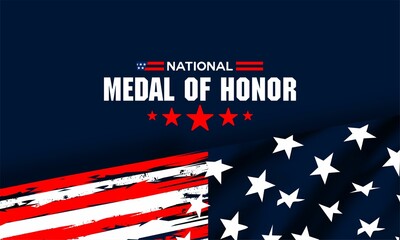 Happy National Medal Of Honor Day Background Vector Illustration