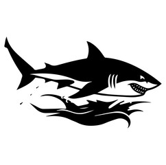 Obraz premium shark breaching the surface of the sea