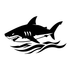 Obraz premium shark breaching the surface of the sea