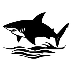 Obraz premium shark breaching the surface of the sea