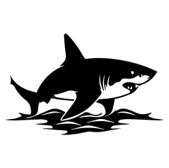 Obraz premium shark breaching the surface of the sea