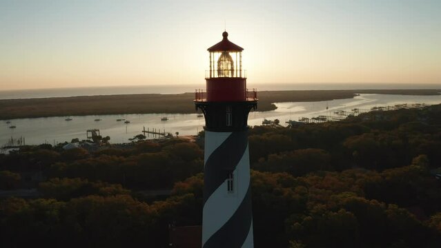 Aerial view of St. Augustine Lighthouse