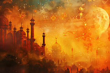 Obraz premium Eid-al-Adha background for the holiday