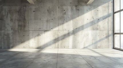 Empty abstract concrete room wall. 3D Render