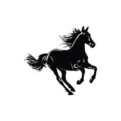 Obraz na płótnie Canvas Horse Vector Black Silhouette design for T.Shirt