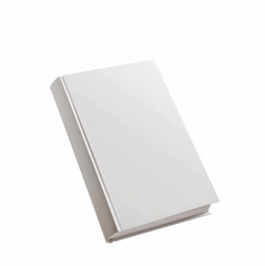 blank white book cover for mockup. isolated background . Generative AI