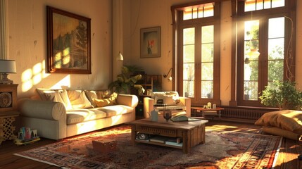 Interior Design / Living Room ( 3d render )