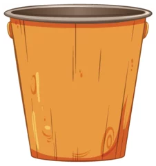 Fototapete Kinder Vector graphic of a simple wooden bucket