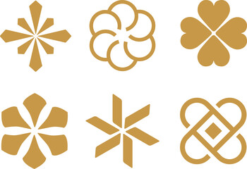 Geometric design icon set, 기하학 디자인 아이콘 세트