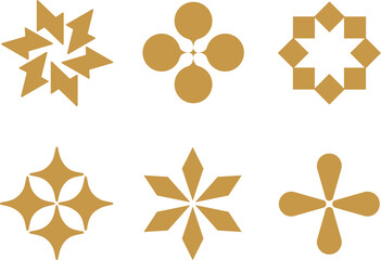 Geometric design icon set, 기하학 디자인 아이콘 세트