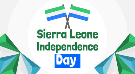 Sierra Leone Independence Day celebration April 27th Vector design