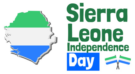 Sierra Leone Independence Day celebration April 27th Vector design