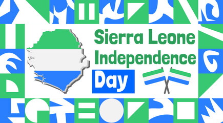 Sierra Leone Independence Day celebration April 27th Vector design