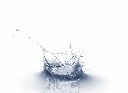 Water Splash Isolated White Background 4