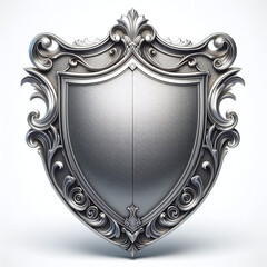 Guardian of the Realm: A Decorative Silver Shield Symbolizing Security