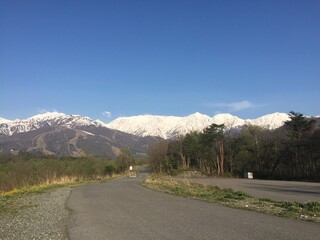 白馬から見た北アルプスの山