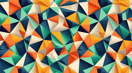 Fototapeta premium Abstract geometric background in orange, dark blue and lime green