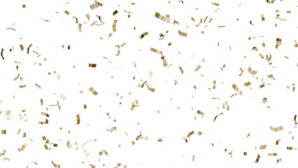 A Celebration in Gold: Celebrate in style with this 3D spectacle. Golden confetti cascades downwards, adding a touch of luxury and excitement to any occasion. - obrazy, fototapety, plakaty