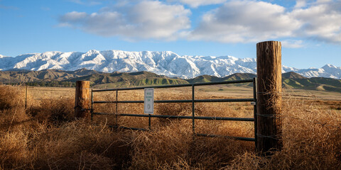 fence in the mountains