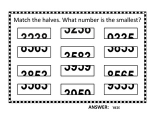 Abstract brain game, or visual puzzle. Answer included.
