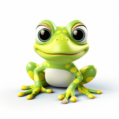 Fototapeta premium frog on white