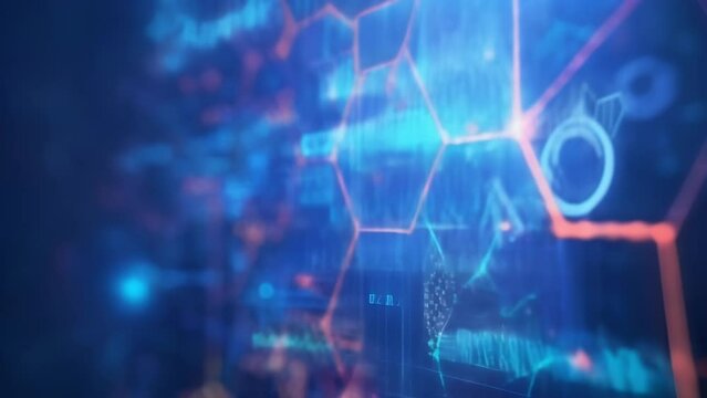 A detailed shot of a digital readout displaying complex algorithms and molecular structures showcasing the power and precision of AI in scientific research.
