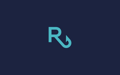 letter r with hook logo icon design vector design template inspiration