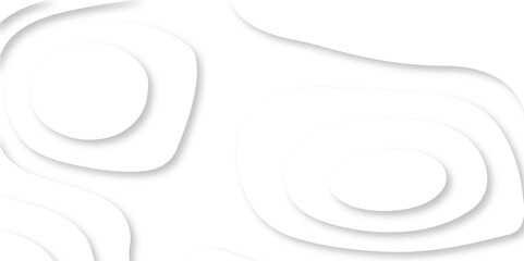 Vector white geometric 3d papercut wave carve line element. white wave decoration ornament. Luxury papercut white background. topographic canyon map light relief texture, curved layers and shadow.
