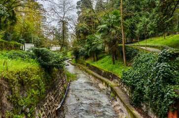 park and thermal springs in Termal Kaplicalar (Yalova, Turkey)