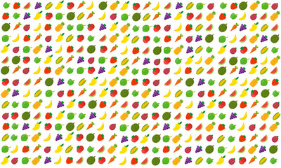 Fruits background of nature. Vector